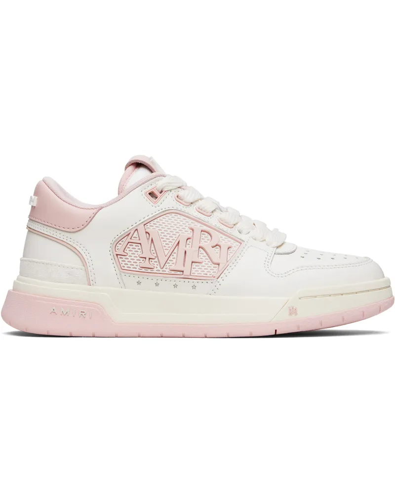 Amiri Pink & White Classic Low Sneakers White