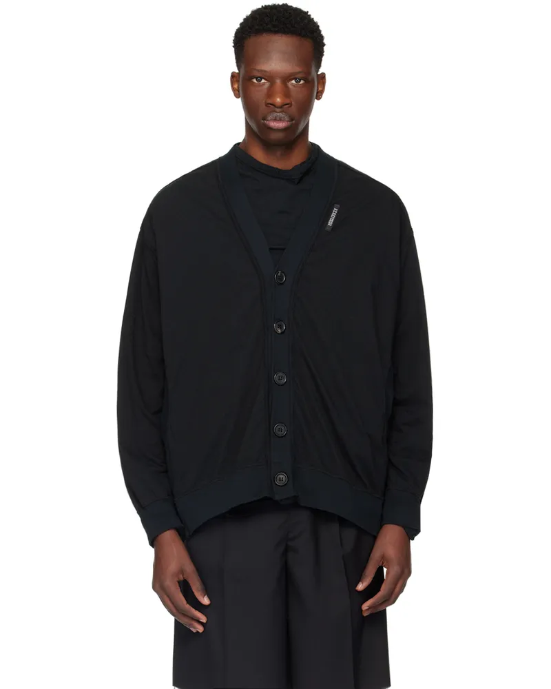 Undercover Black Layered Cardigan Black