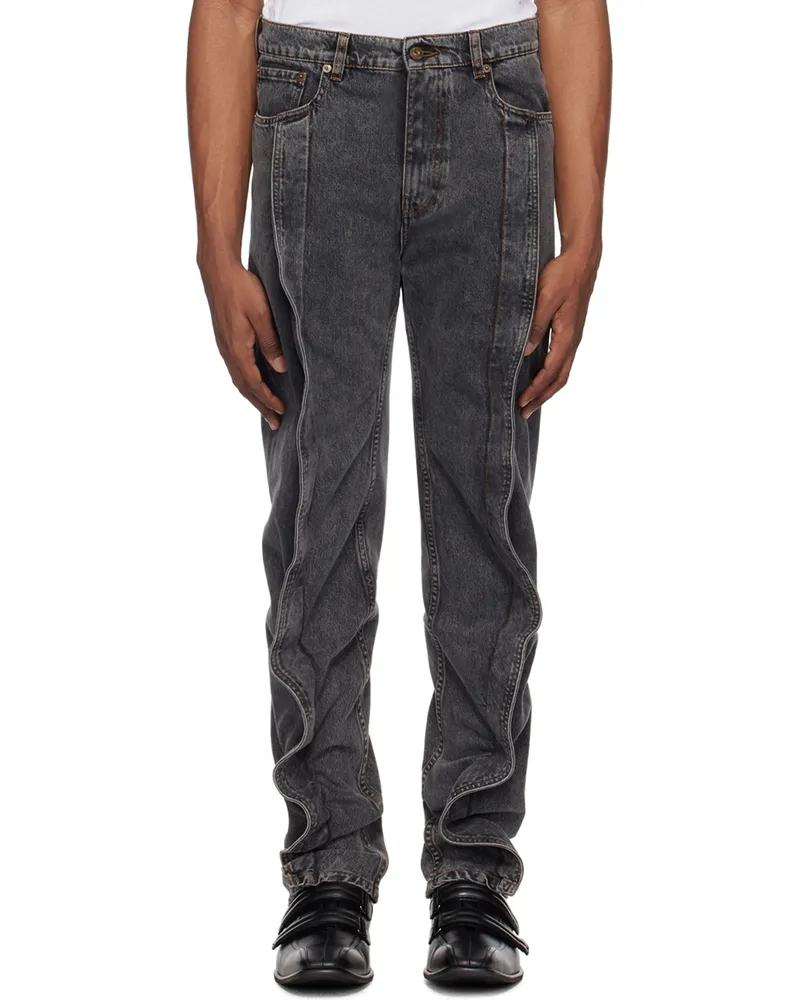 Y/PROJECT Black Banana Slim Jeans Evergreen