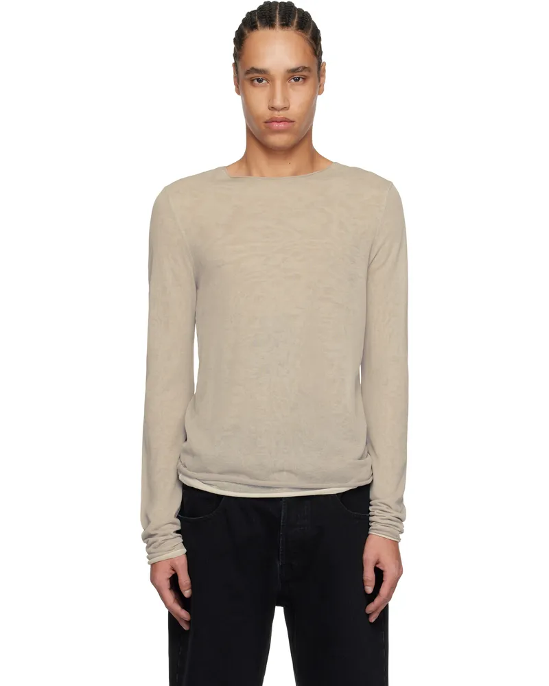 Entire Studios Gray Duplex Knit T-shirt Marble