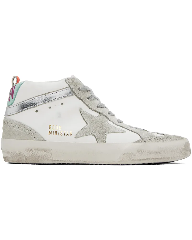 Golden Goose SSENSE Exclusive White & Gray Mid Star Sneakers White