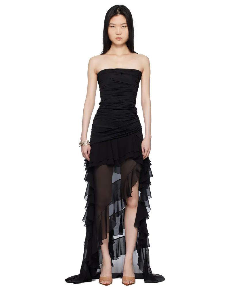 Blumarine Black Jersey Bustier Maxi Dress N0990