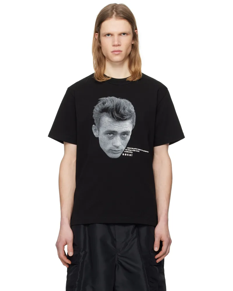 Sacai Black James Dean T-shirt 001