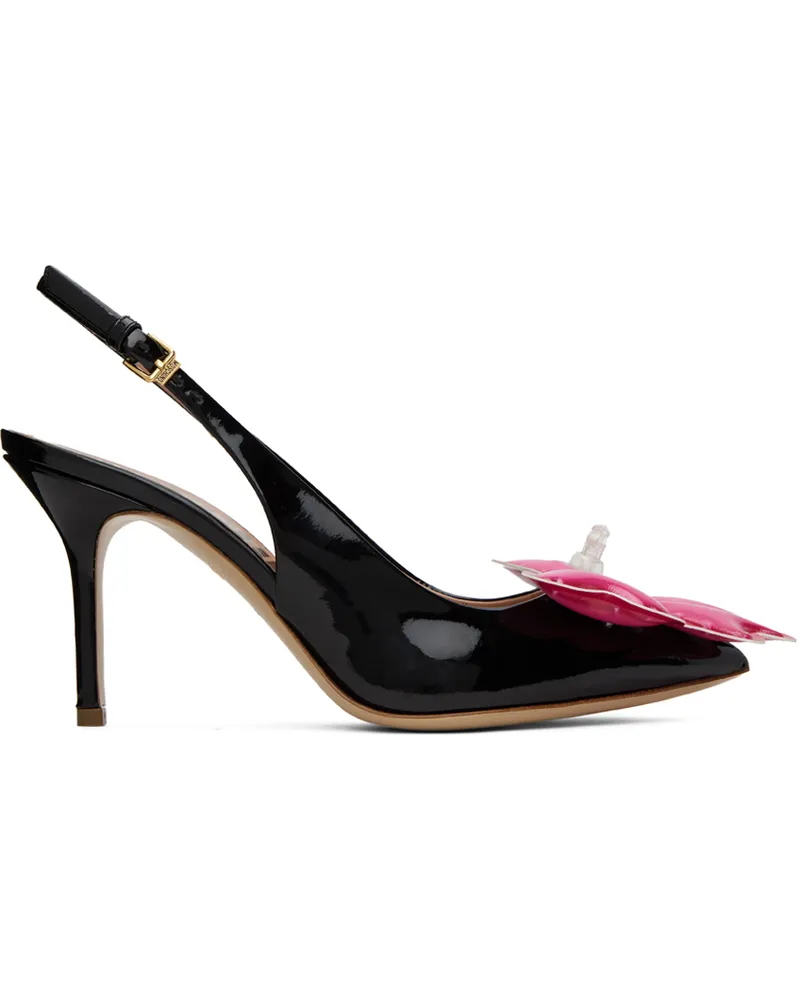 Moschino Black Inflatable Bow Pumps 000