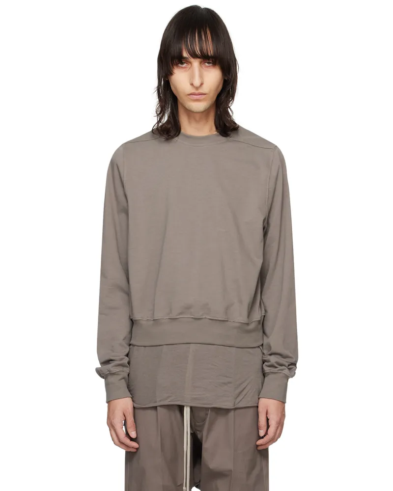Rick Owens Gray Cropped Sweatshirt 34