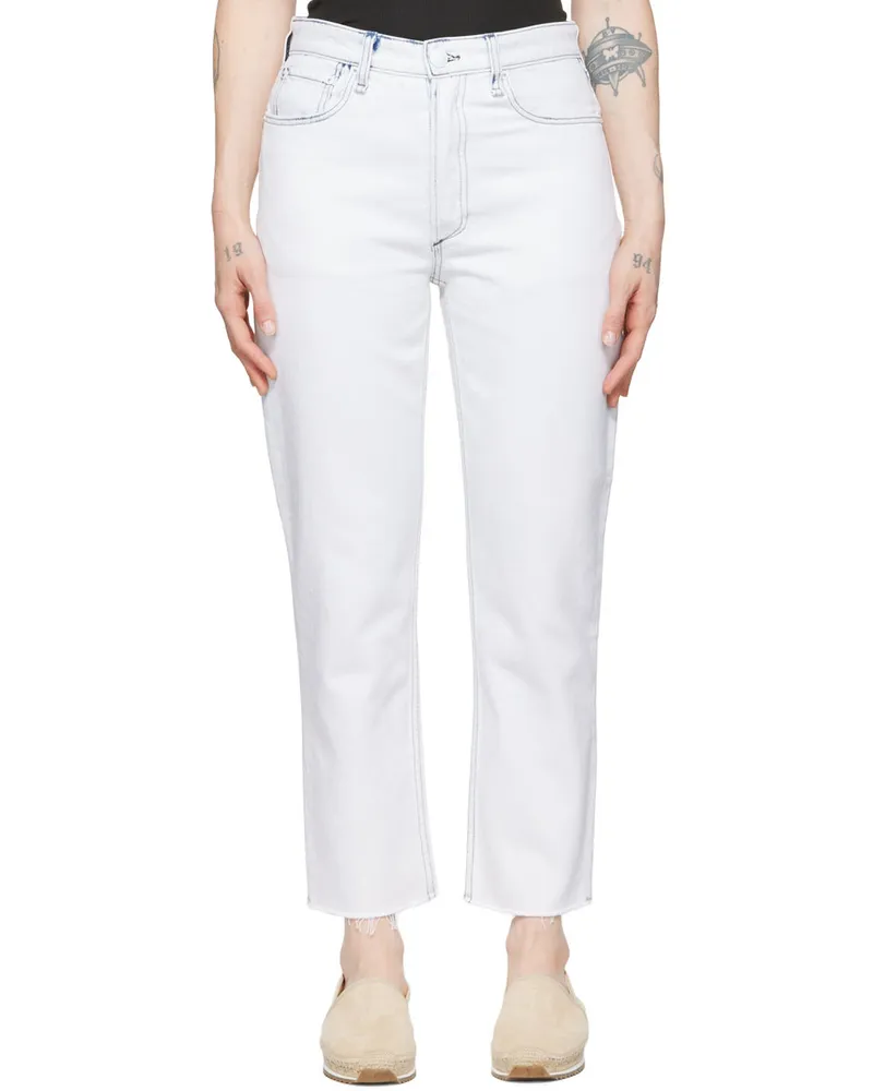 Rag & Bone White Nina Jeans Half