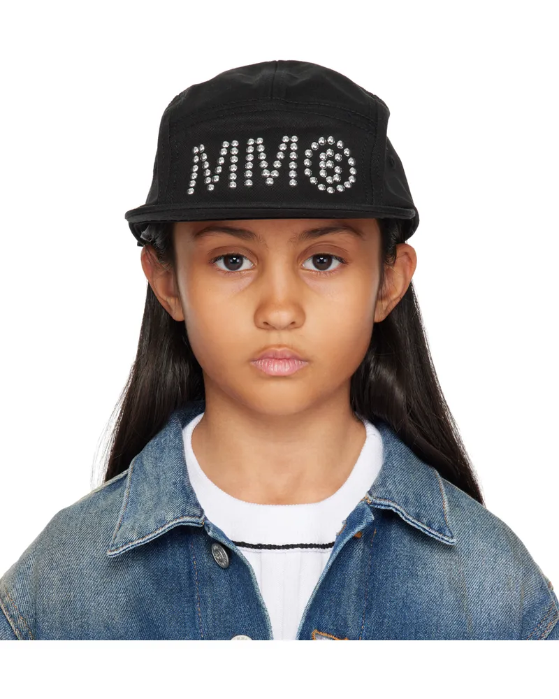 Maison Margiela Kids Black Logo Cap Mm025