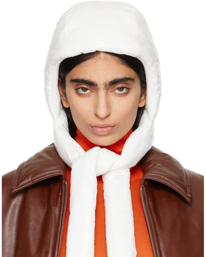 RUSLAN BAGINSKIY White Puffer Bonnet White
