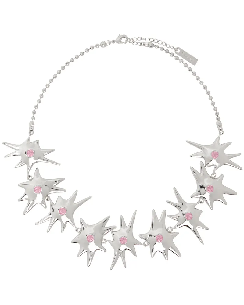 Collina Strada Silver & Pink Starry Necklace Soft