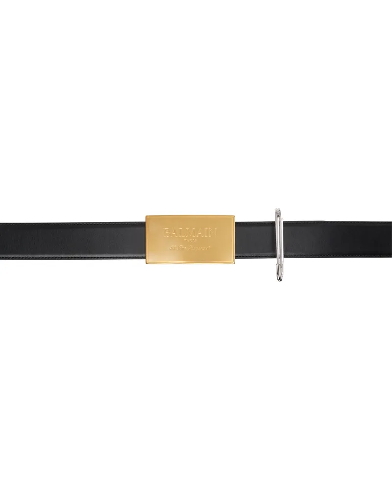 Balmain Black Safety Pin Belt Noir