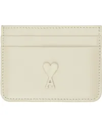 AMI Paris Beige Ami de Cœur Card Holder Cream