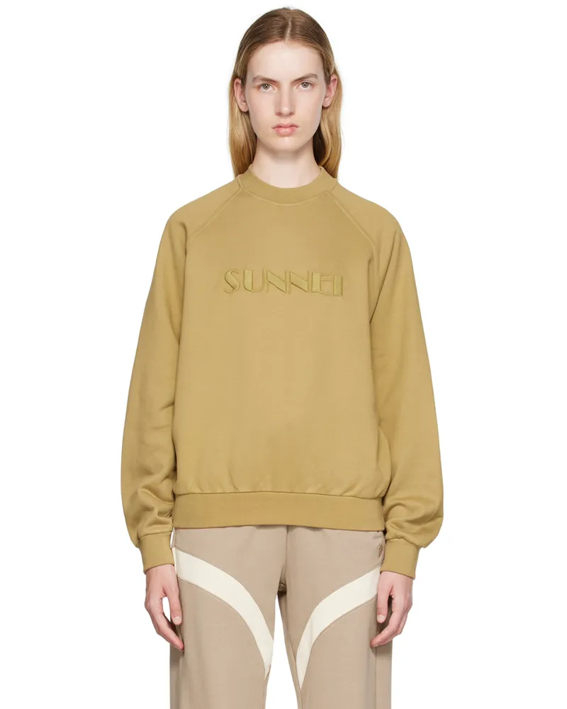 SUNNEI Khaki Embroidered Sweatshirt 0126