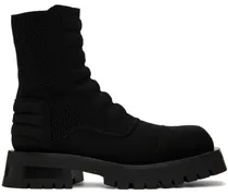 Black Army Chelsea Boots
