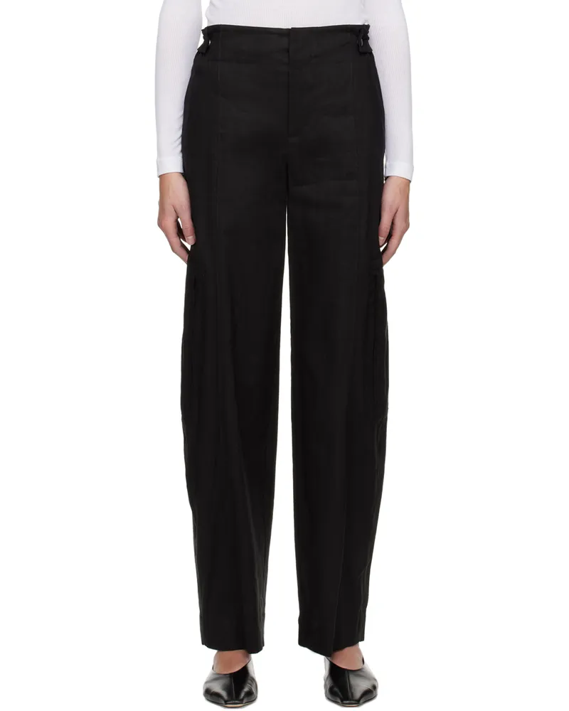 Vince Black Tailored Utility Trousers Black-001blk