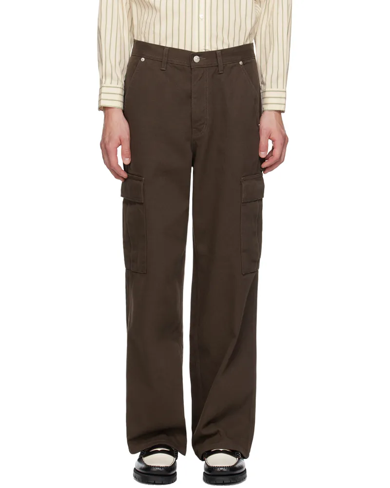 Dunst Brown Carpenter Denim Cargo Pants Brown
