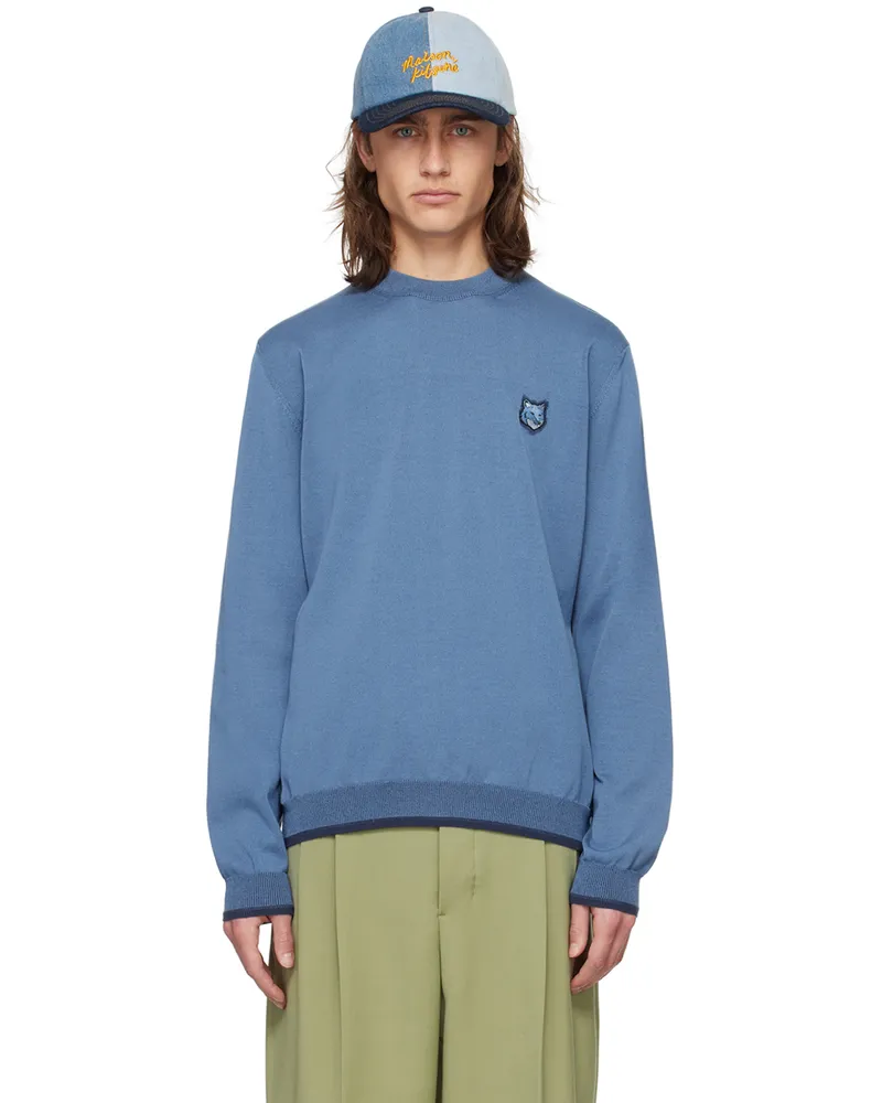 Kitsuné Blue Bold Fox Head Sweater P428