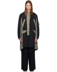 Sacai Navy & Khaki Military Coat Navyxkhaki