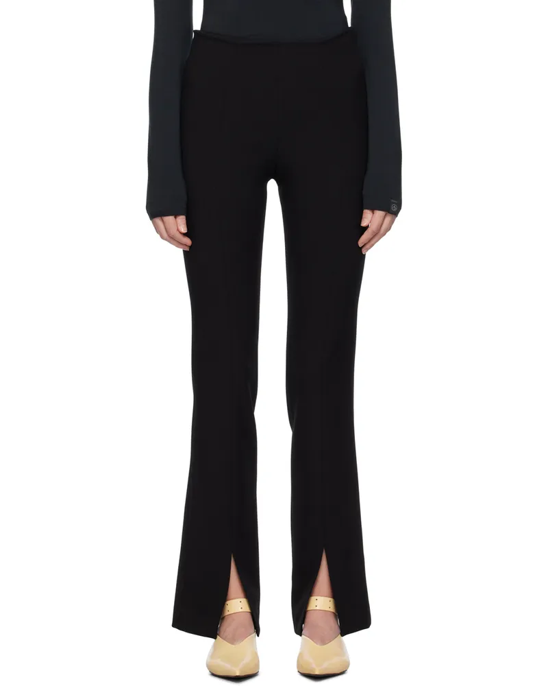 LVIR Black Slit Trousers Black