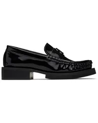 Ganni Black Butterfly Logo Loafers Black