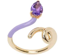 Gold & Purple Vine Ring