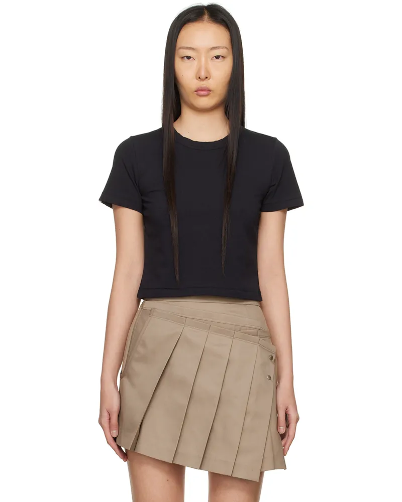 lesugiatelier Black Cropped T-Shirt Black