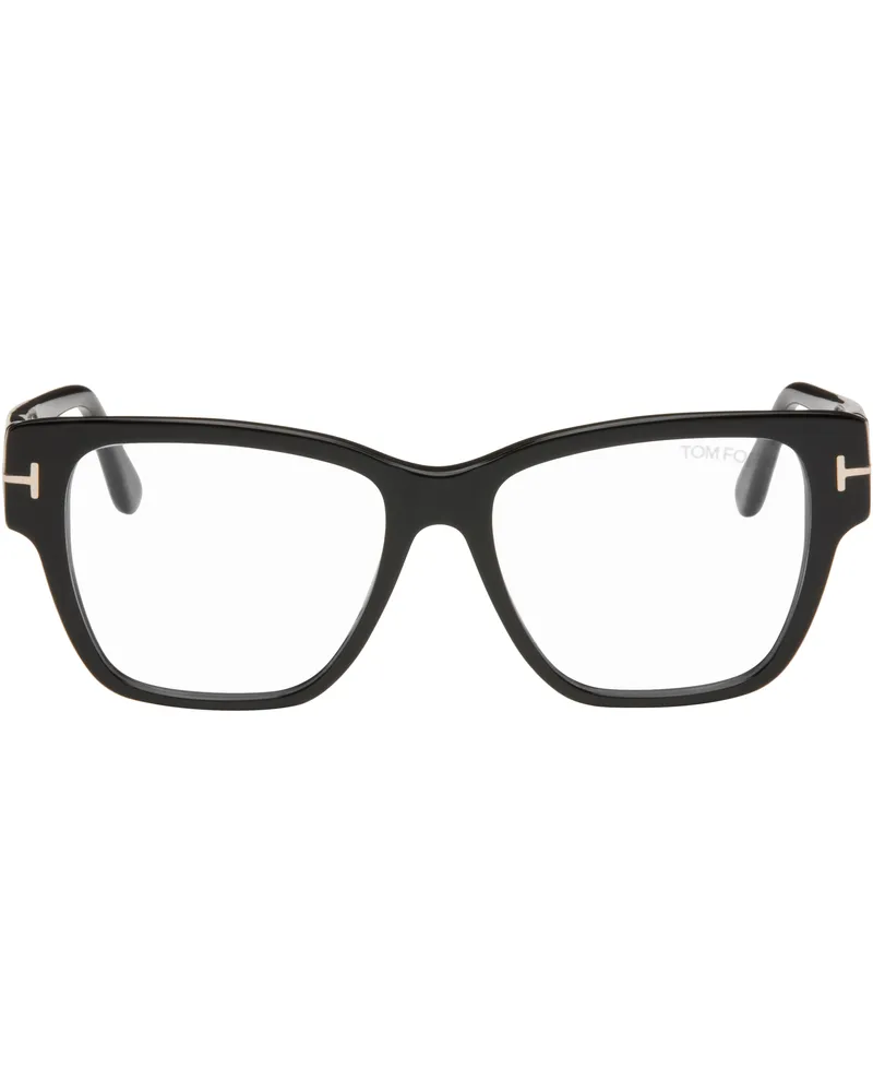 Tom Ford Black Blue Block Square Shape Glasses 001