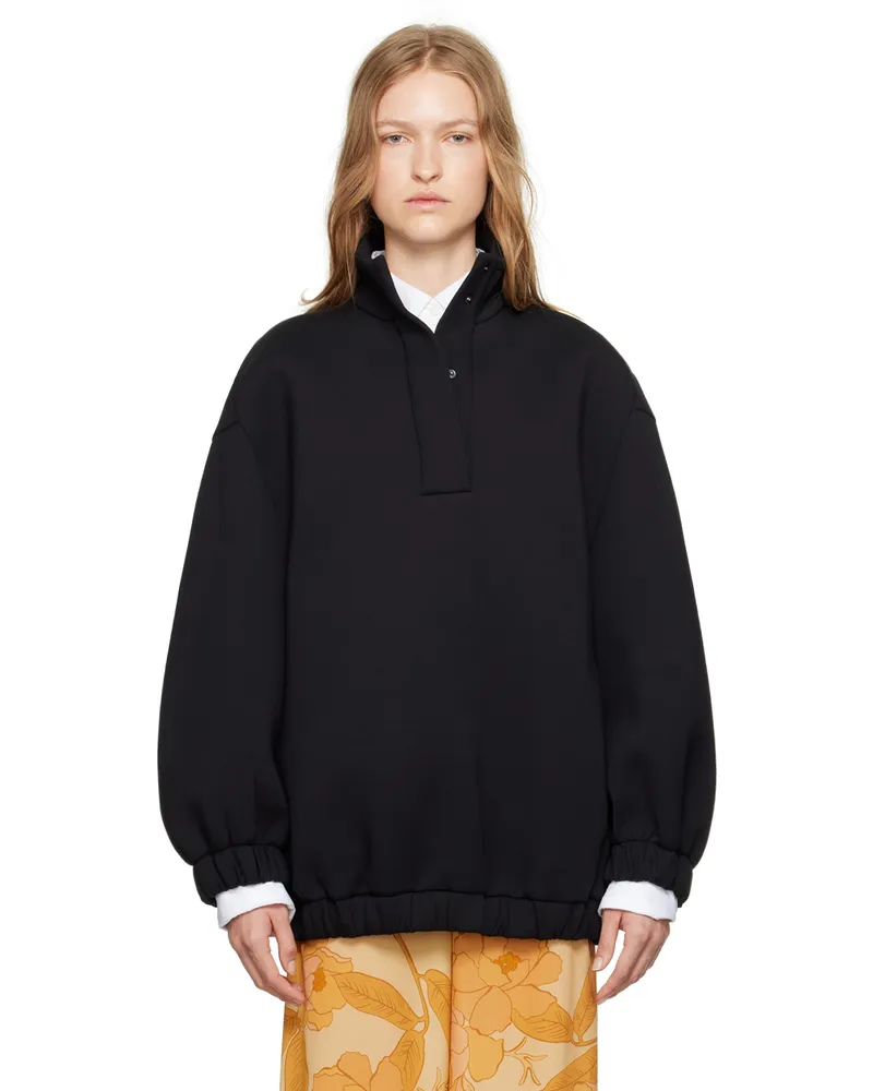 Dries van Noten Black Stand Collar Sweatshirt 900