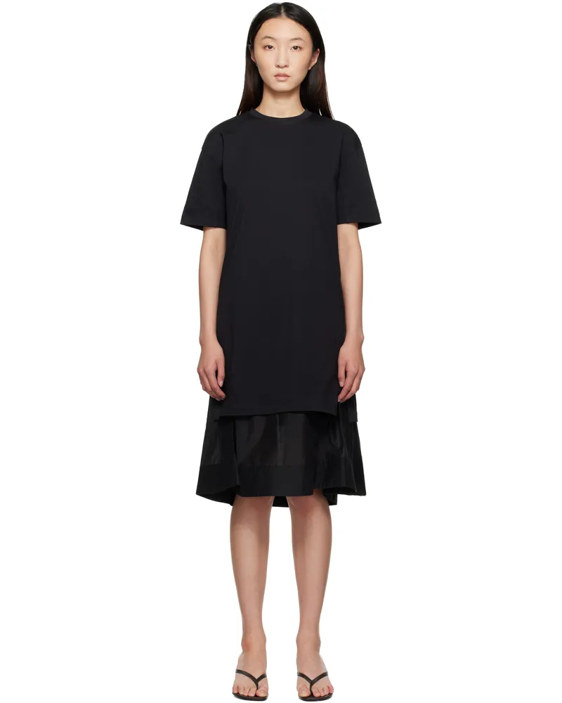 3.1 phillip lim Black Oversized T-shirt Combo Midi Dress Black