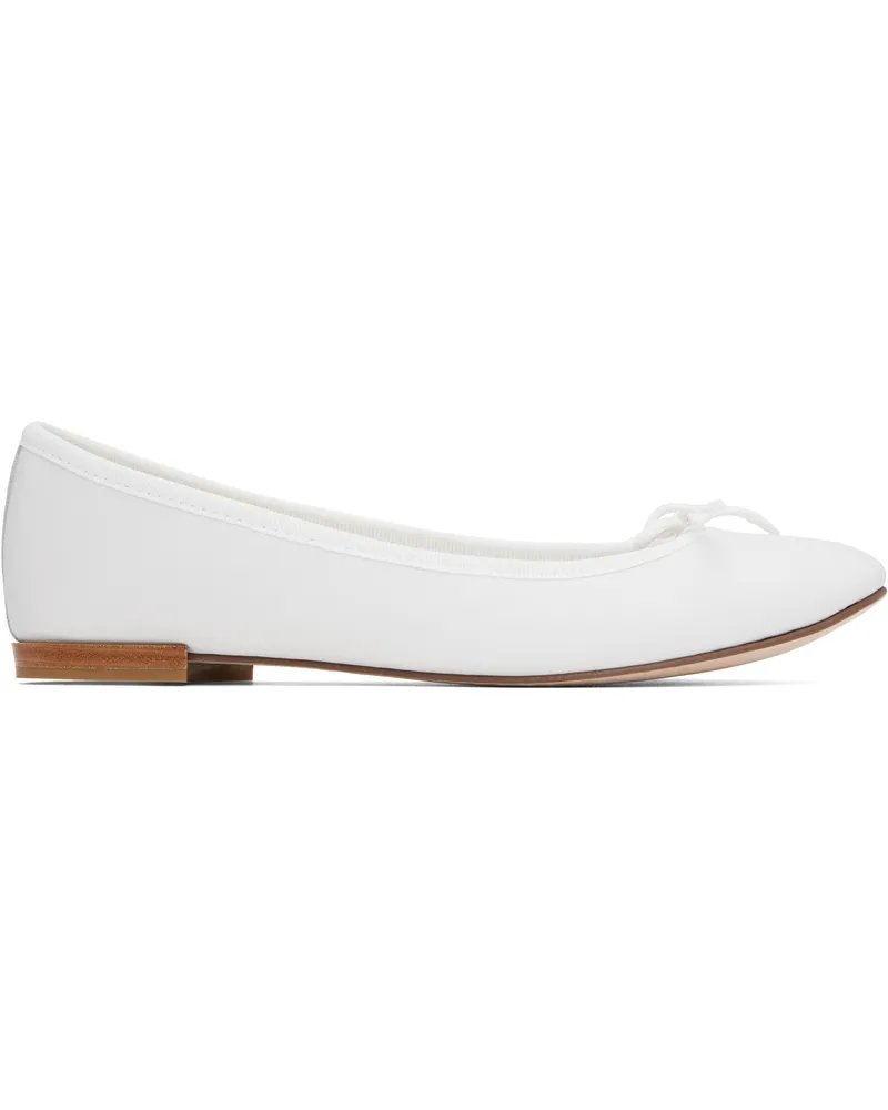 Repetto White Cendrillon Ballerina Flats 050