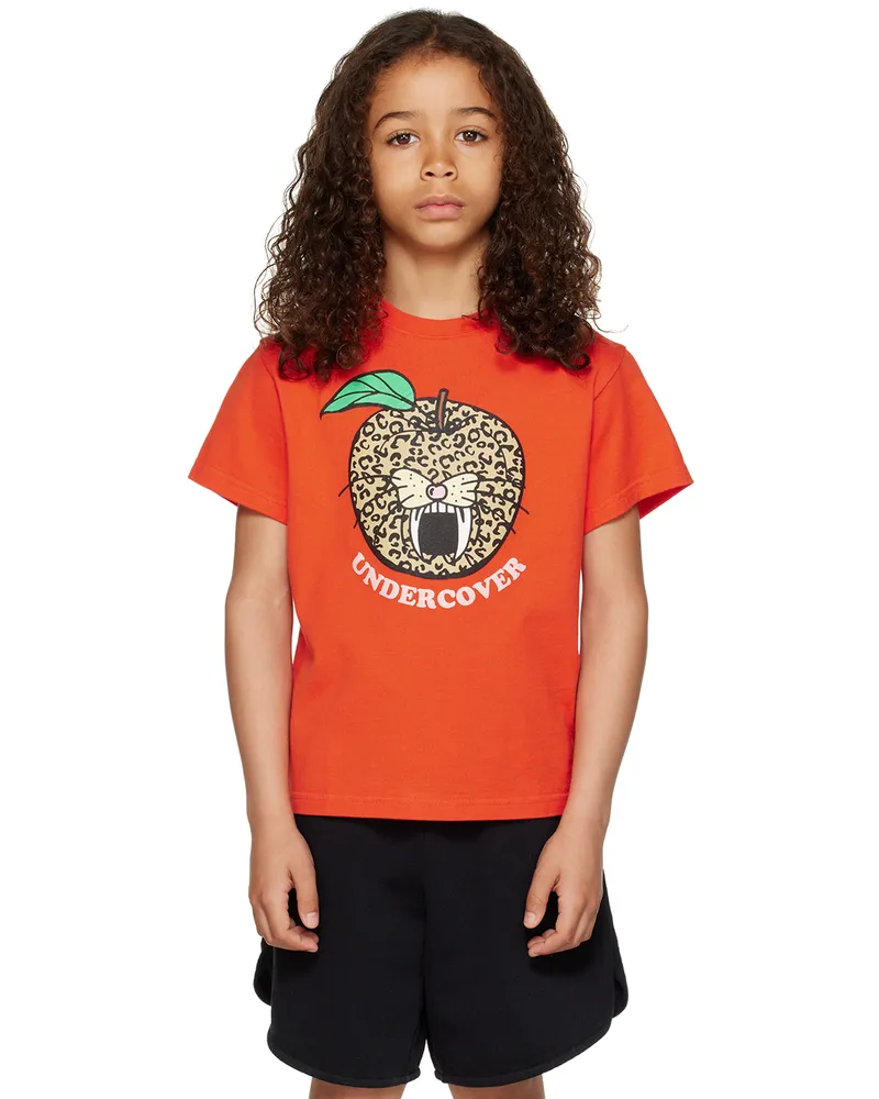 Undercover Kids Orange Graphic T-Shirt Orange