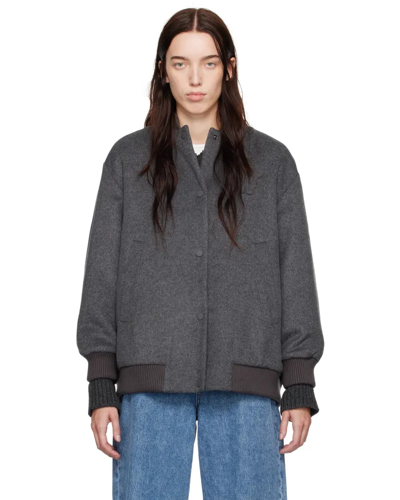 Max Mara Gray Adorni Bomber Jacket 039