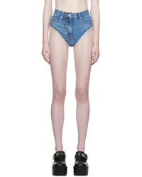 pushBUTTON Blue Panty Denim Shorts Blue