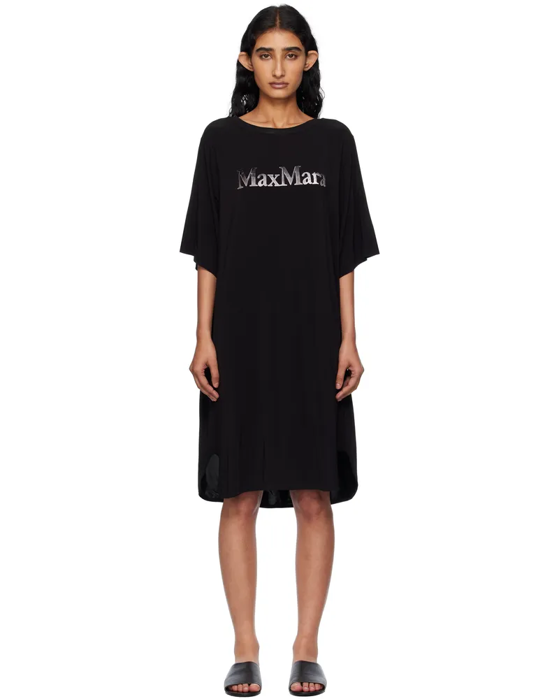 Max Mara Black Luna Minidress 006