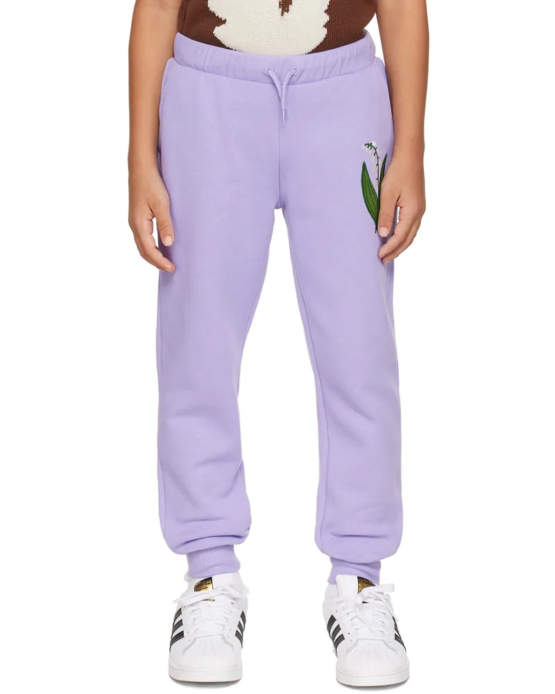 Mini Rodini Kids Purple Lily Of The Valley Lounge Pants Purple