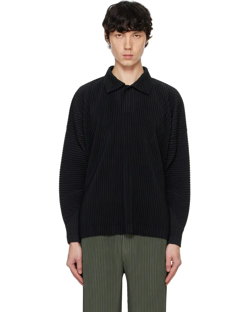 Issey Miyake Black Monthly Color October Polo 15-black