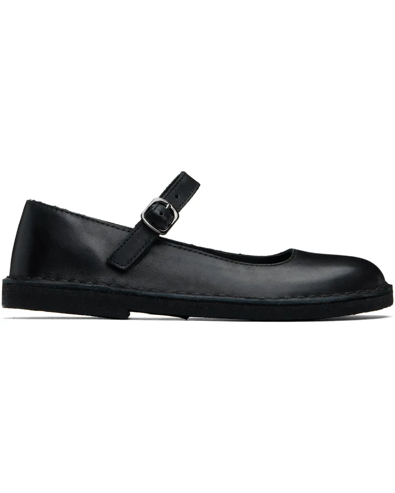 Clarks Black Desert Jane Ballerina Flats Black