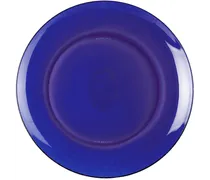 Blue Neon Camo Glass Plate