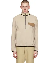 RANRA Beige Stand Collar Sweatshirt Beige