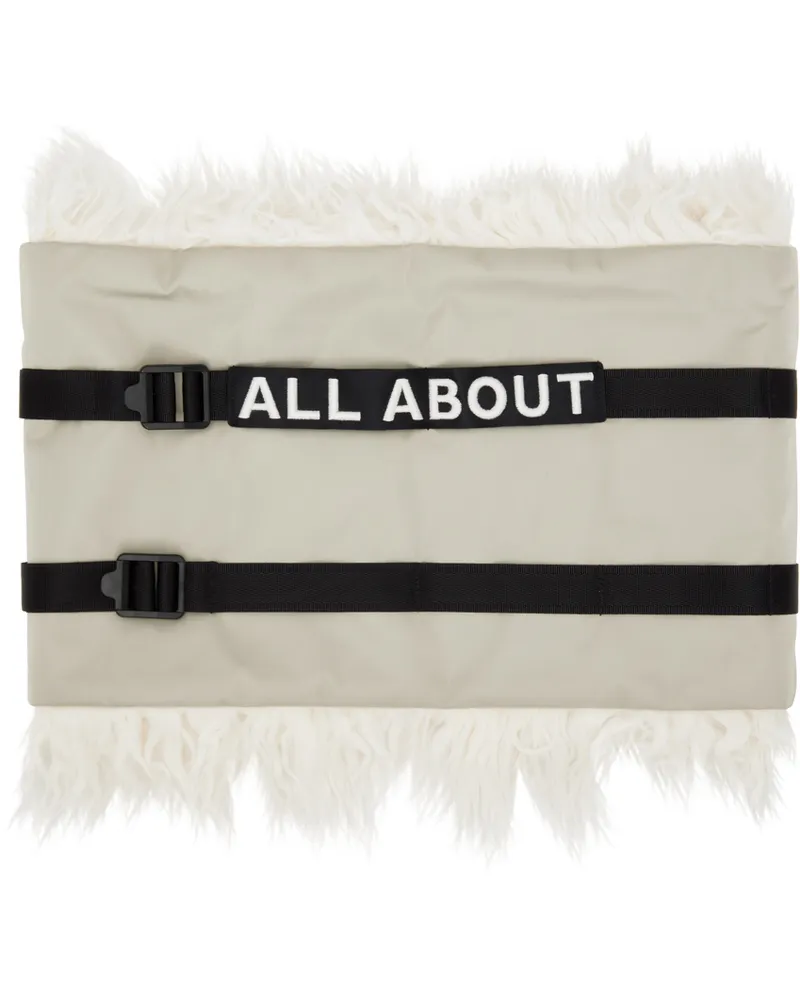 A. A. Spectrum Gray Embroidered Neck Warmer Putty
