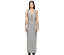 Gray Staple Petal Maxi Dress