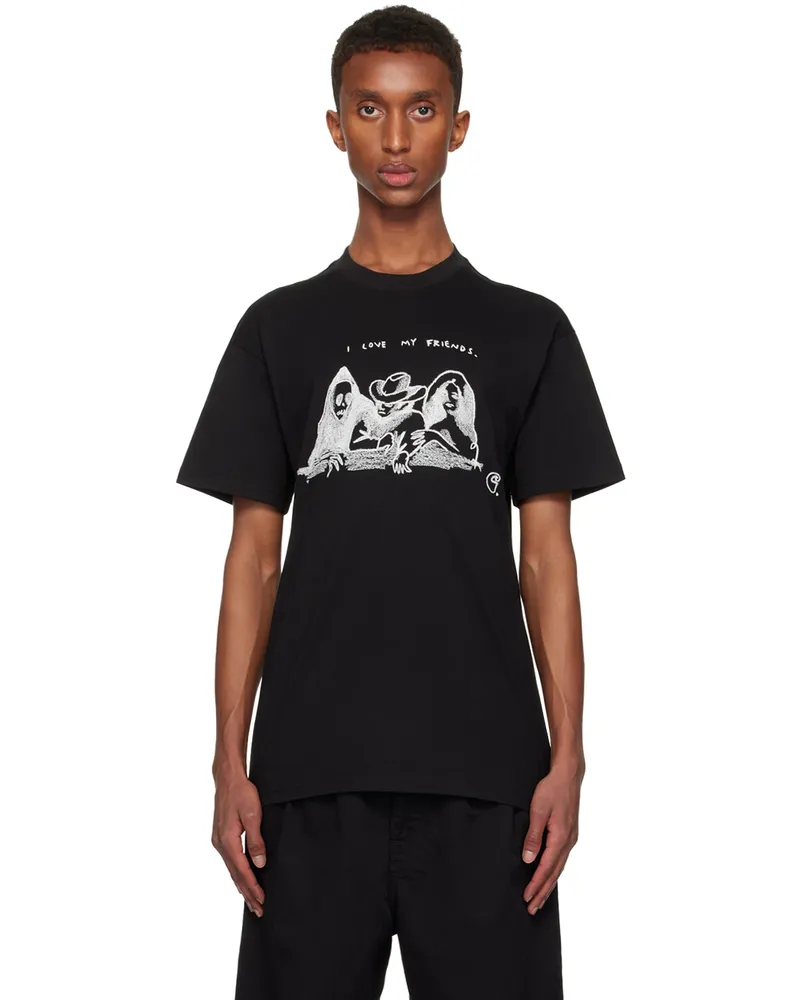 Carhartt WIP Black Pepe 'Friends' T-shirt 0d2xx