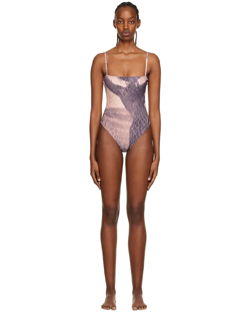 ELLISS SSENSE Exclusive Gray Capsule One-Piece Swimsuit Print