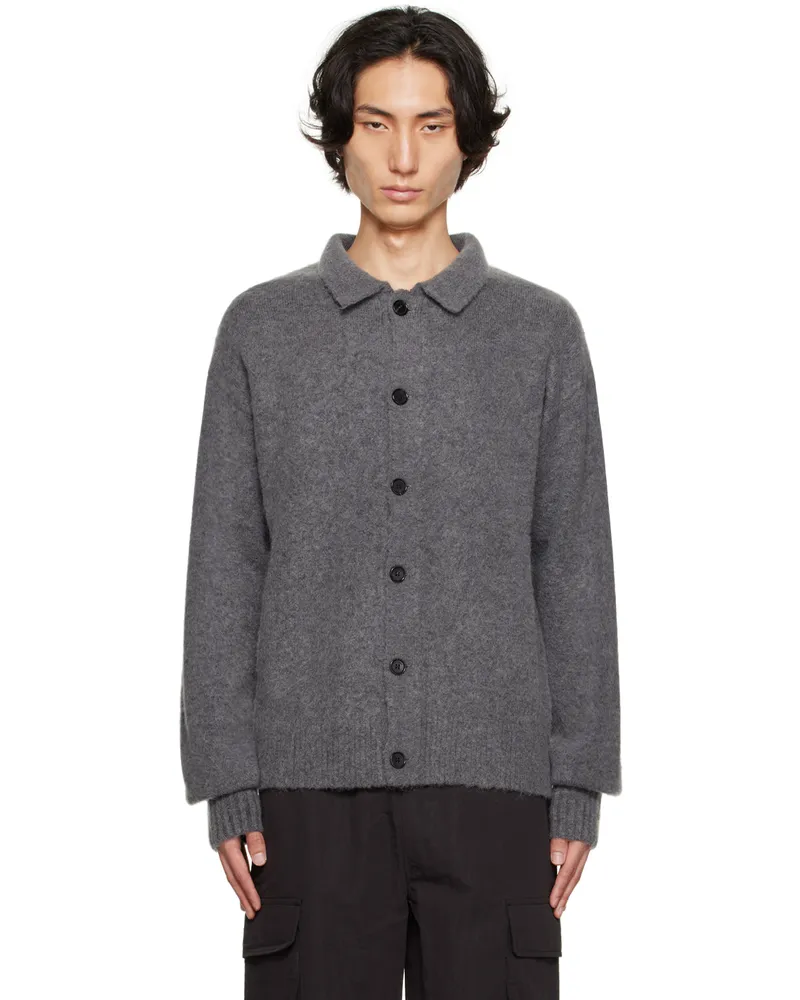 Wynn Hamlyn Gray Button Cardigan Pewter