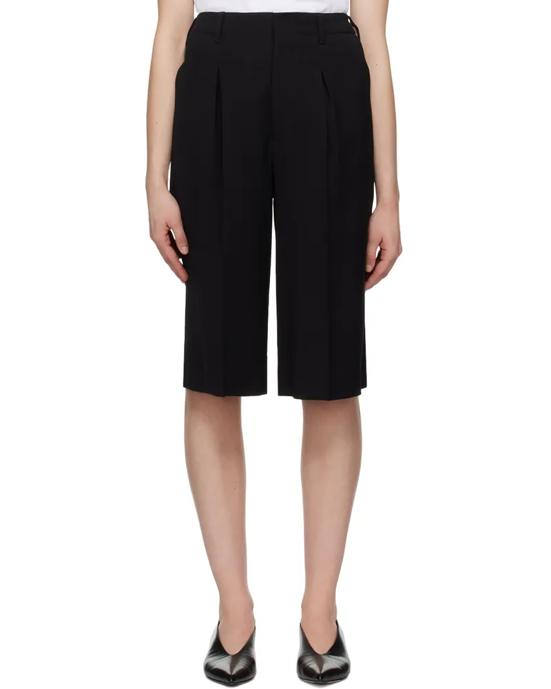 AMI Paris Black Bermuda Shorts Black