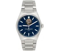 Silver & Navy Highlife Heart Beat Automatic Watch