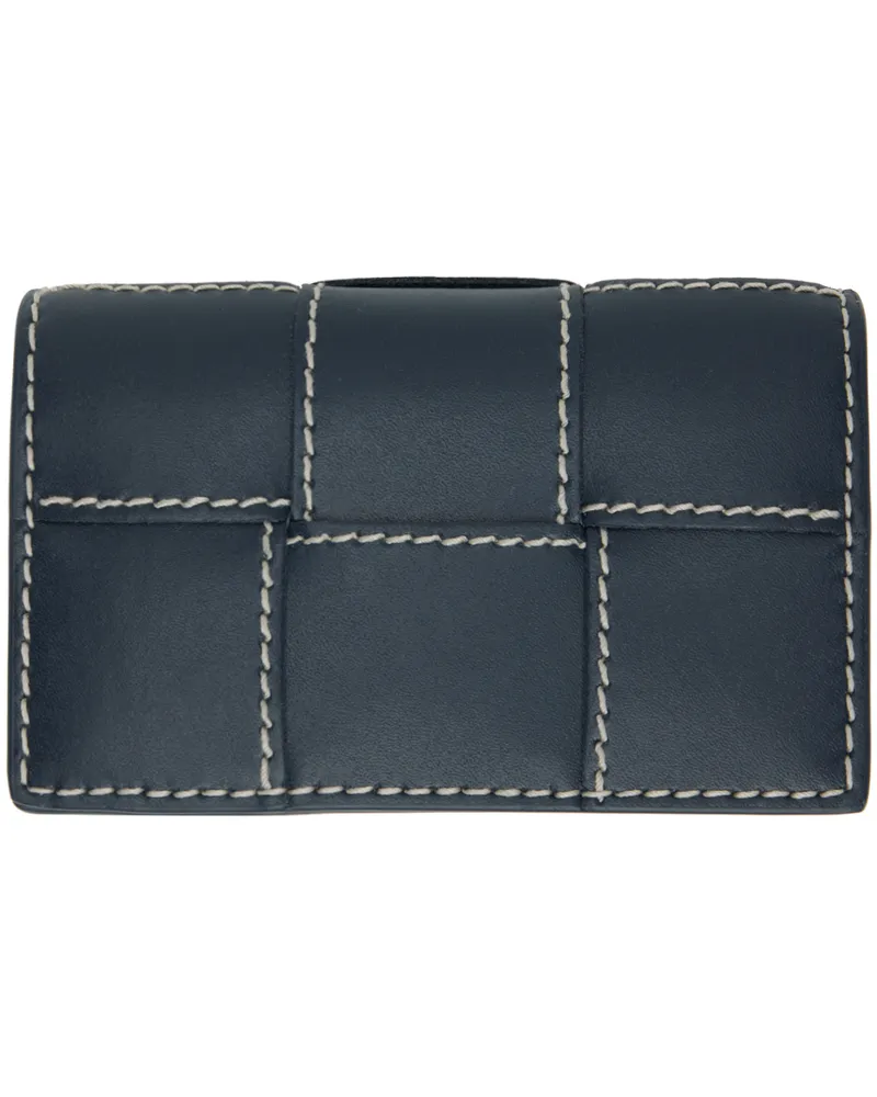 Bottega Veneta Navy Cassette Business Card Holder 3330
