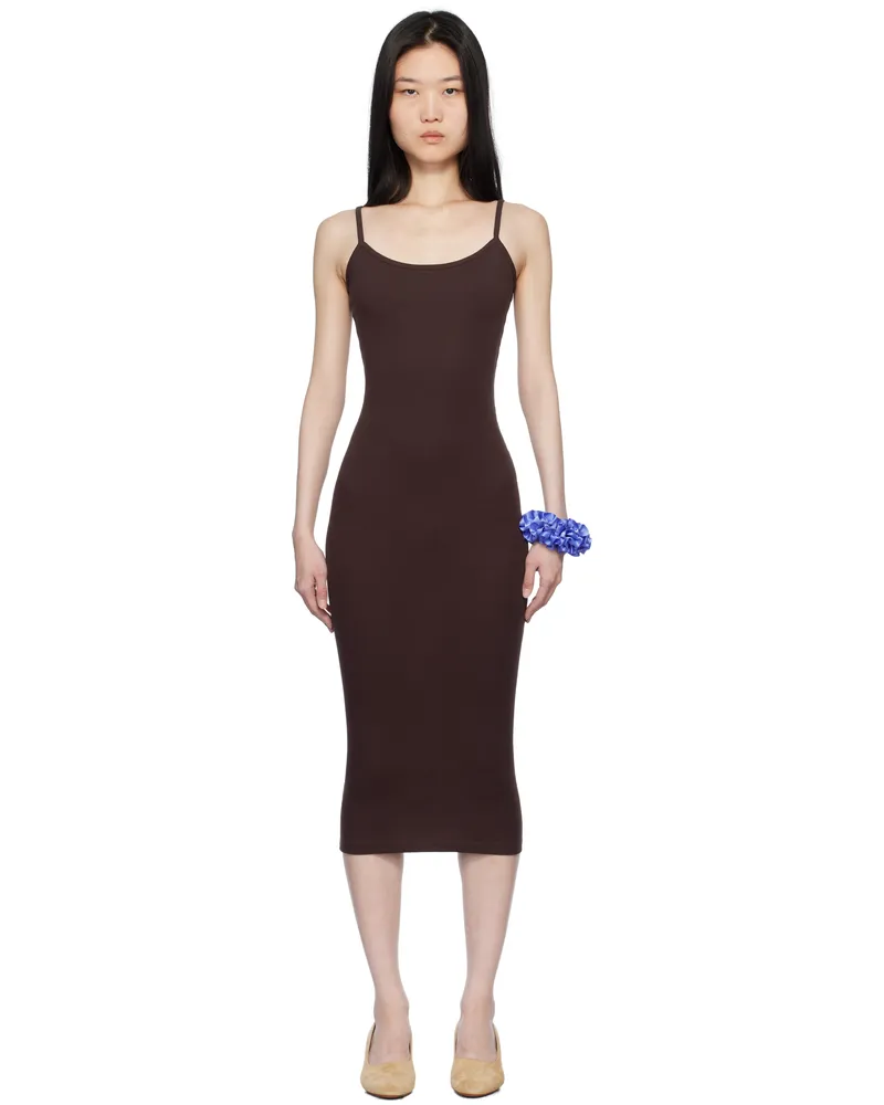 Flore Flore Brown Bibi Midi Dress Choco