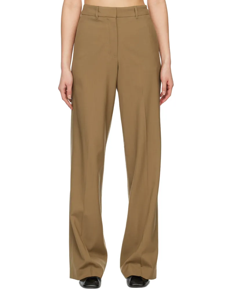 Arch The Brown Simple Line Trousers L
