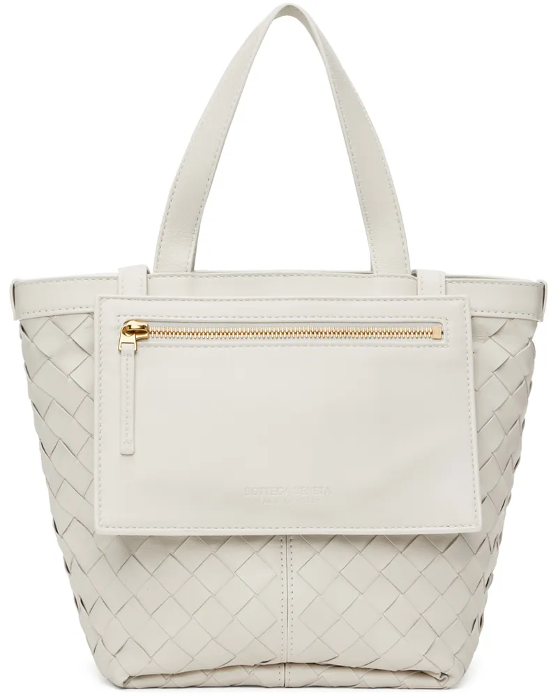 Bottega Veneta White Small Flip Flap Bag 9104