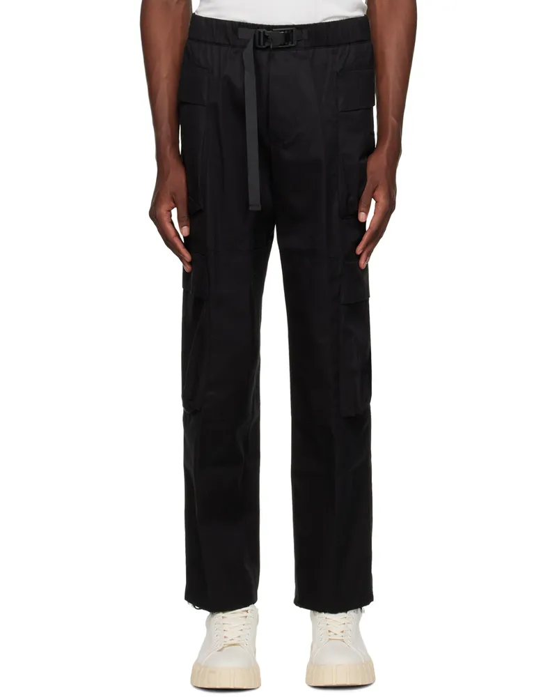 BONSAI Black Double Cargo Pants Black